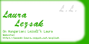 laura lezsak business card